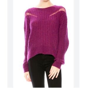 IRO | Shredded Opera Pullover Mohair Blend Sweater Magenta Purple Size X-Small